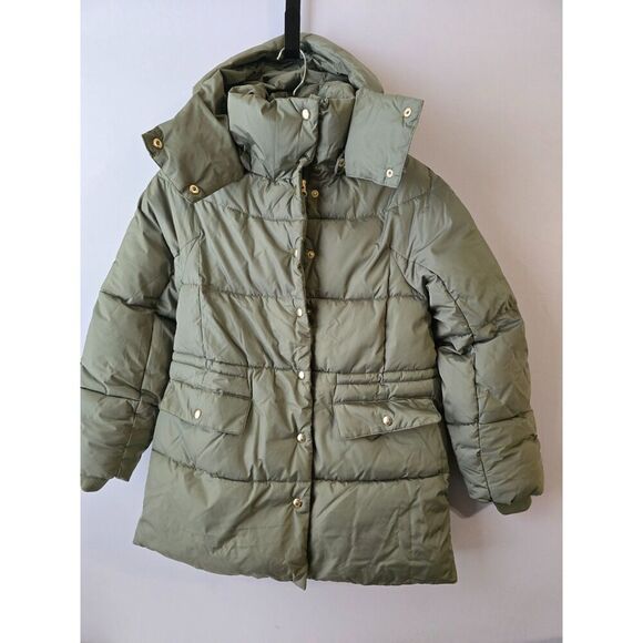 J. Crew Lightweight Puffer Coat Green Size XSP - Picture 1 of 3